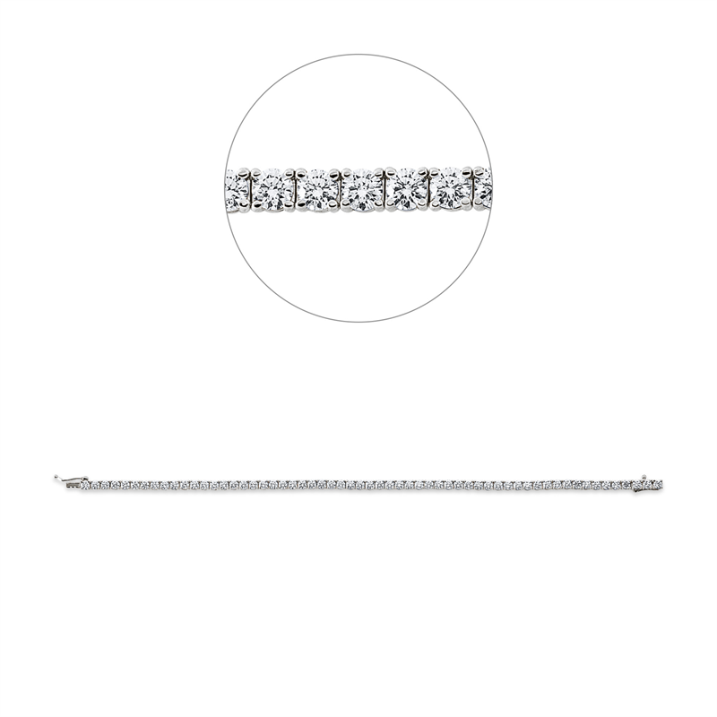 Image 90010880 - Armband 4er-Krappe 18 kt WG, Premium Edition, 64 Brillanten 3,14 ct, TW-si, B:2,9 mm, ...