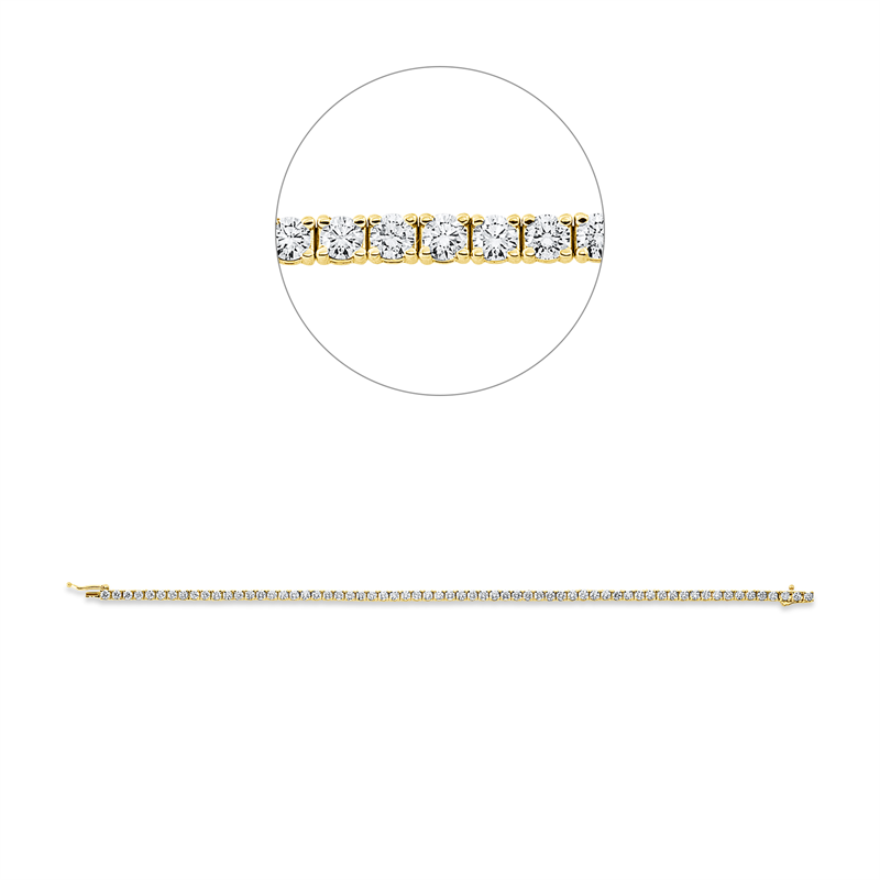 Image 90010881 - Armband 4er-Krappe 18 kt GG, Premium Edition, 59 Brillanten 4,32 ct, TW-si, B:2,7 mm, ...