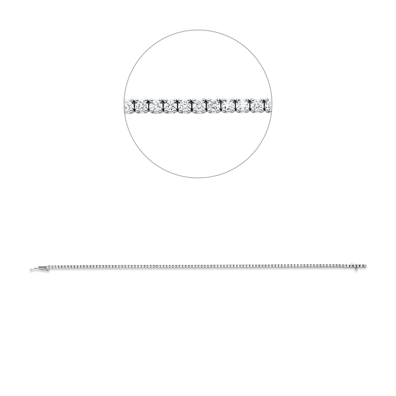 Image 90010887 - Armband 4er-Krappe 18 kt WG, Premium Edition, 100 Brillanten 0,96 ct, TW-si, B:1,7 mm, ...