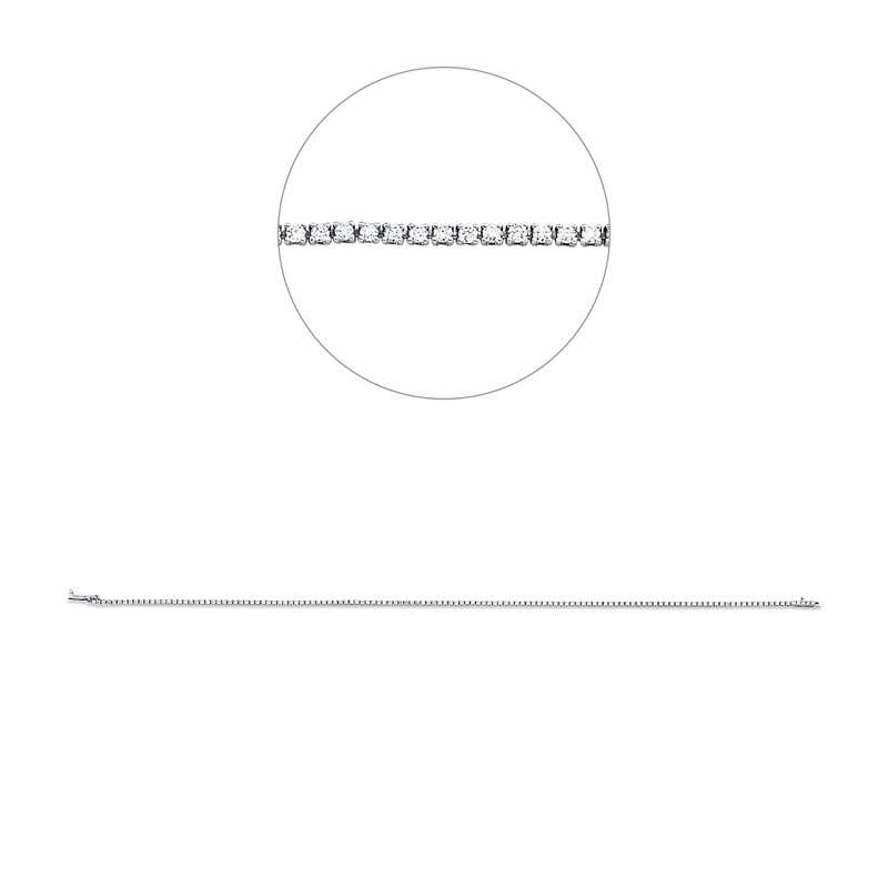 Image 90010941 - Armband 4er-Krappe 18 kt WG, 135 Brillanten 0,63 ct, TW-si, L:18,0 ...