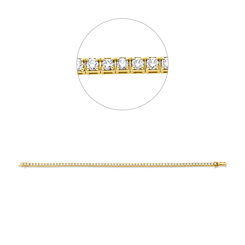 Image 90010945 - Armband 18 kt GG, 65 Brillanten 3,00 ct, TW-si, L:18,0 cm =*=*= Unterkategorie: ...