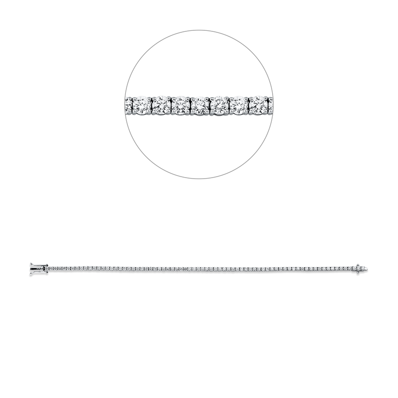 Image 90007014 - Armband 4er-Krappe 18 kt WG, 74 Brillanten 3,03 ct, TW-si, L:18,0 ...