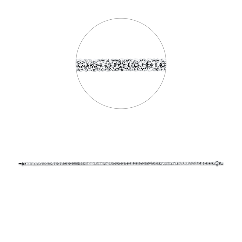 Image 90007019 - Armband 18 kt WG, 64 Brillanten 4,02 ct, TW-vsi, B:2,4 mm, L:17,8 cm, S:2,3 ...