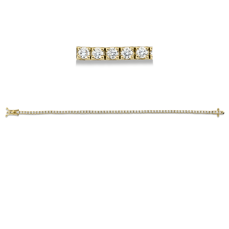 Image 90007035 - Armband 4er-Krappe 18 kt GG, 70 Brillanten 2,08 ct, TW-si, L:18,0 ...