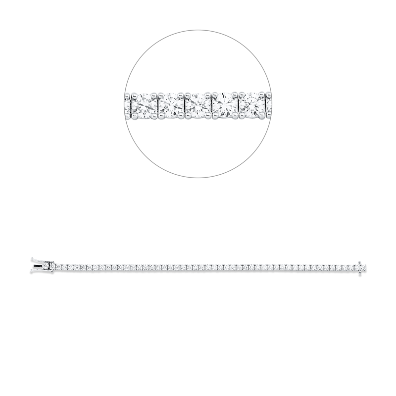 Image 90007038 - Armband 4er-Krappe 18 kt WG, 52 Brillanten 5,61 ct, TW-si, L:17,5 ...