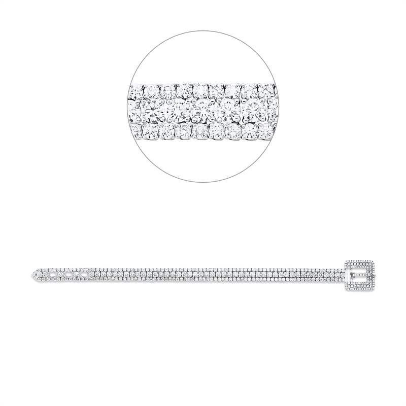 Image 90009370 - Armband 18 kt WG, 354 Brillanten 15,90 ct, TW-vsi, L:21,5 cm, S:18,9 ...