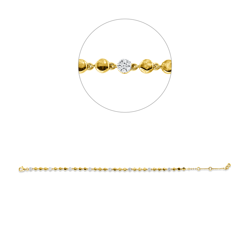 Image 90011212 - Armband 18 kt GG, 56 Brillanten 0,16 ct, J-si =*=*= Unterkategorie: Modern Woman, ...