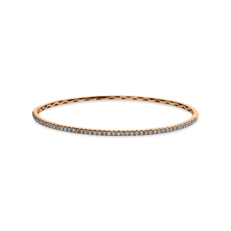 Image 90011213 - Armreif 18 kt RG, 49 Brillanten 0,65 ct, TW-vsi/si, H:49,0 mm, B:57,0 mm, S:1,9 ...