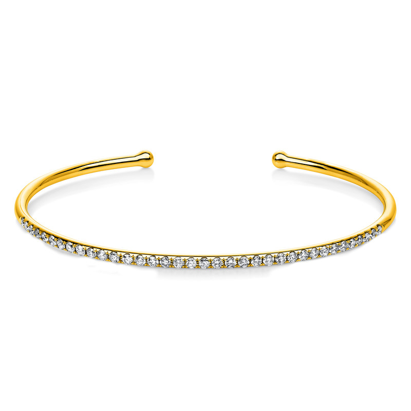Image 90007040 - Armreif 18 kt GG, 36 Brill. 0,80 ct, TW-si, H:45,0 mm, B:55,0 mm, S:1,8 ...