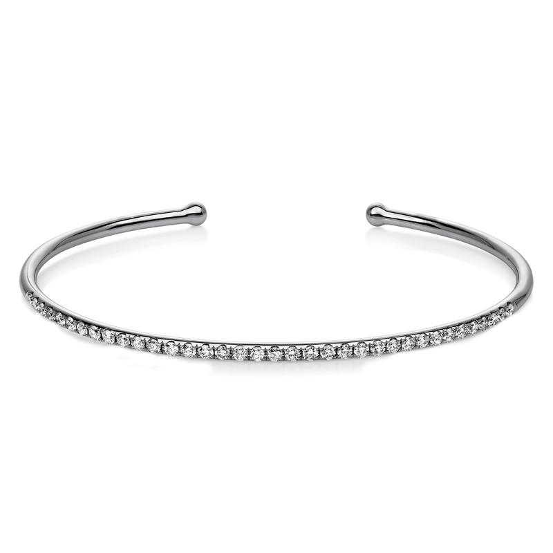 Image 90007042 - Armreif 18 kt WG, 36 Brillanten 0,58 ct, TW-si, H:45,0 mm, B:55,0 mm, S:1,8 ...