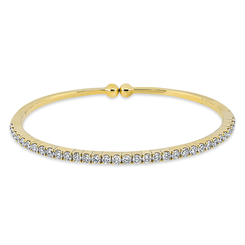Image 90007044 - Armreif 18 kt GG, 33 Brillanten 2,04 ct, TW-vsi, H:48,0 mm, B:56,0 mm, S:2,5 ...