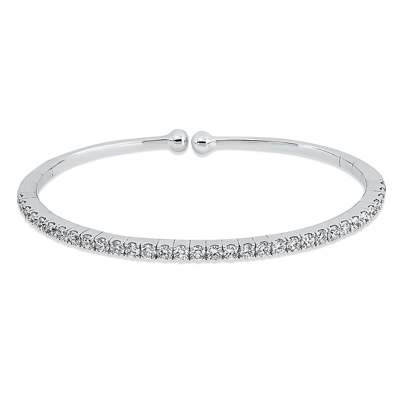 Image 90007045 - Armreif 18 kt WG, 33 Brillanten 2,14 ct, TW-vsi, H:48,0 mm, B:56,0 mm, S:2,5 ...