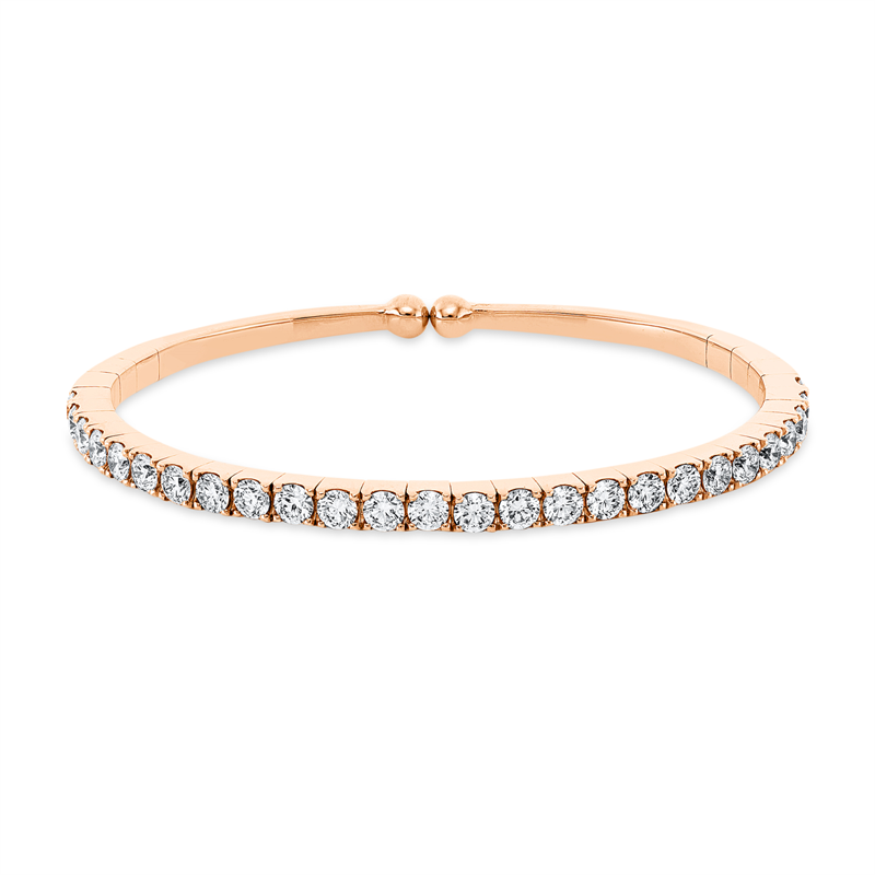 Image 90007047 - Armreif 18 kt RG, 26 Brillanten 3,86 ct, TW-vsi, H:46,0 mm, B:56,0 mm, S:3,6 ...