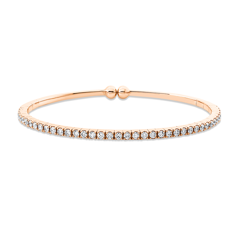 Image 90007050 - Armreif 18 kt RG, 40 Brillanten 1,36 ct, TW-vsi, H:48,0 mm, B:56,0 ...