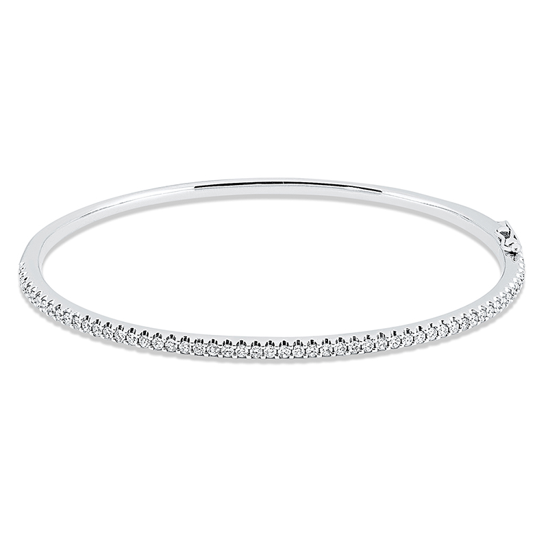 Image 90011233 - Armreif 18 kt WG, 55 Brillanten 0,72 ct, TW-vsi, H:52,0 mm, B:58,0 mm, S:2,4 ...