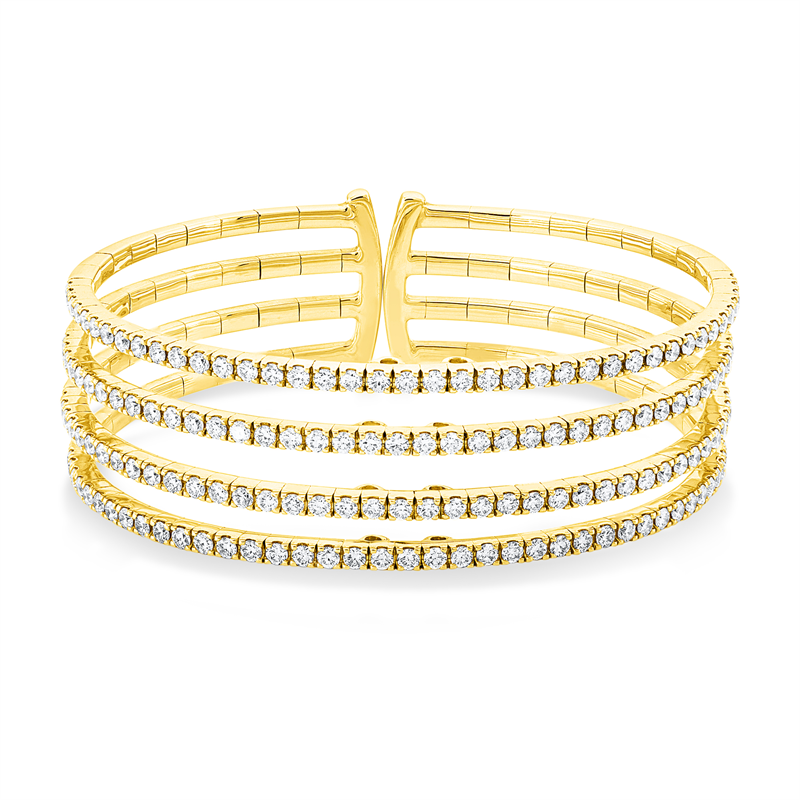 Image 90011235 - Armreif 18 kt GG, 160 Brillanten 5,35 ct, TW-vsi, H:50,0 mm, B:58,0 ...