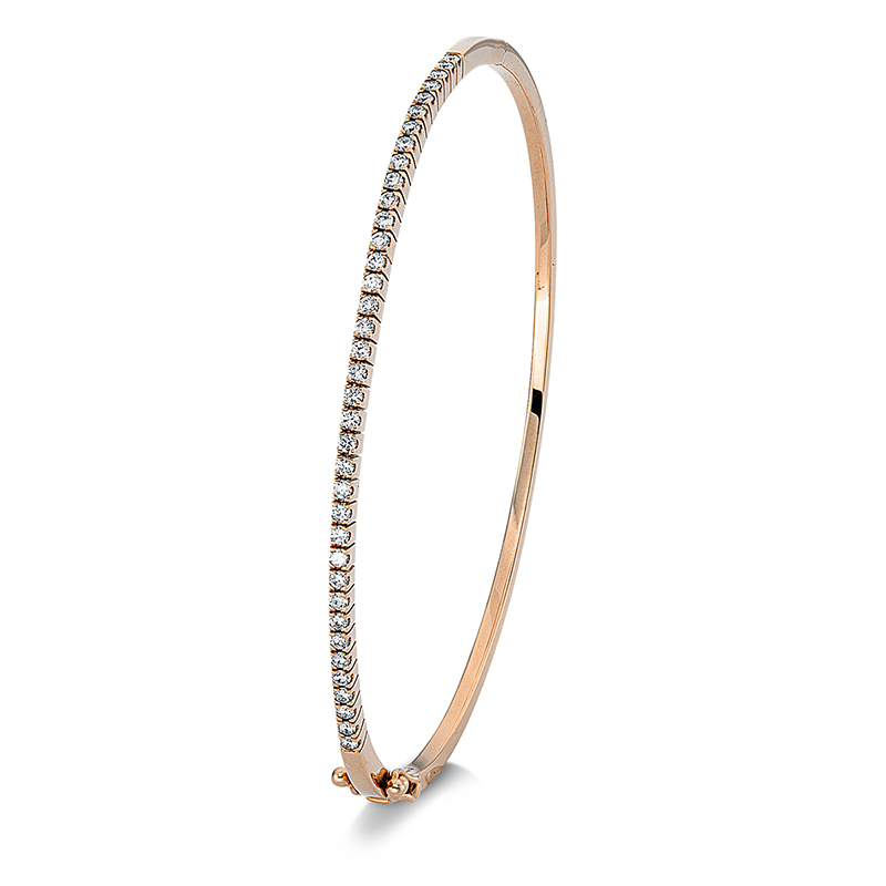 Image 90007056 - Armreif 18 kt RG WG, 37 Brillanten 0,50 ct, TW-si, H:53,0 mm, B:63,0 mm, L:17,8 ...