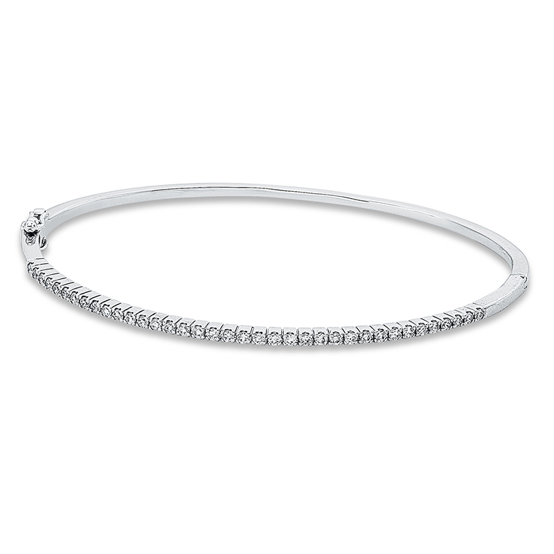 Image 90011237 - Armreif 18 kt WG, 37 Brillanten 0,48 ct, TW-si, H:53,0 mm, B:63,0 mm, L:17,8 ...