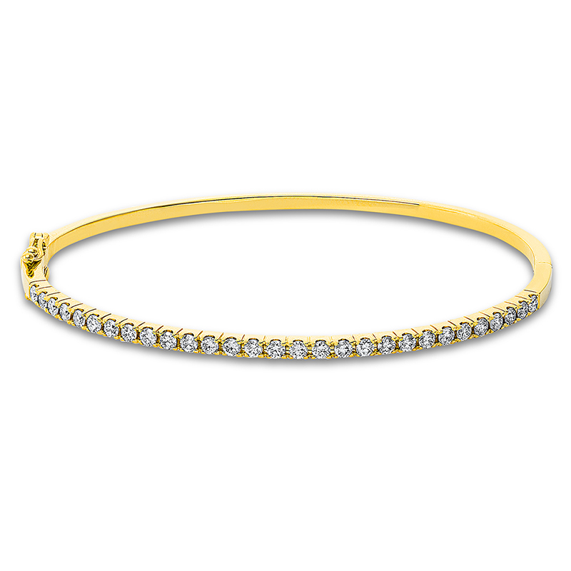 Image 90007516 - Armreif 18 kt GG WG, 29 Brillanten 0,97 ct, TW-si, H:53,0 mm, B:63,0 mm, L:17,8 cm, S:2,0 ...