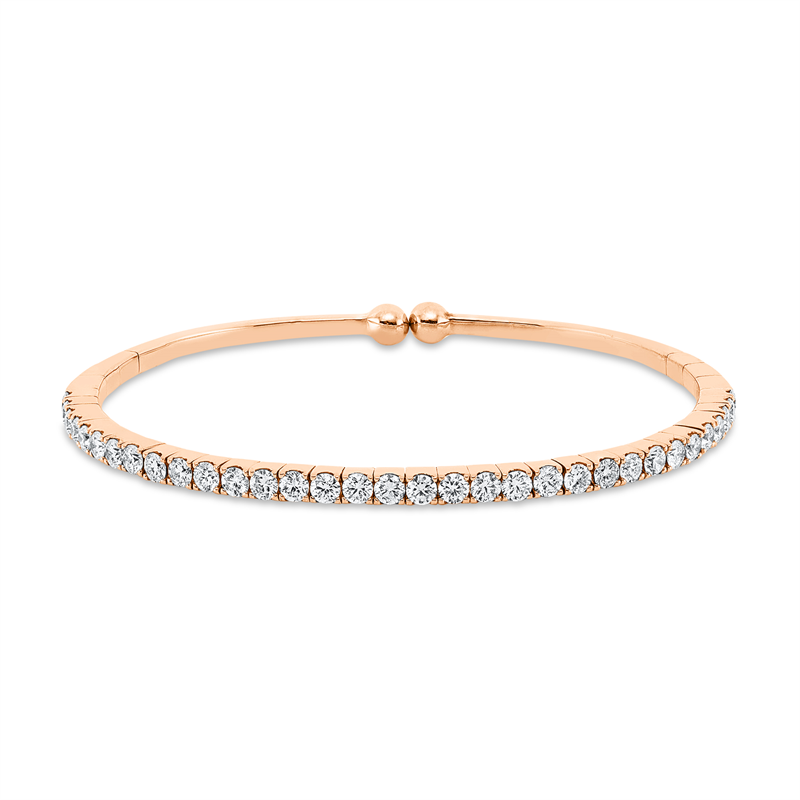 Image 90007520 - Armreif 18 kt RG, 33 Brillanten 2,10 ct, TW-vsi, H:48,0 mm, B:56,0 mm. Unverbindliche ...