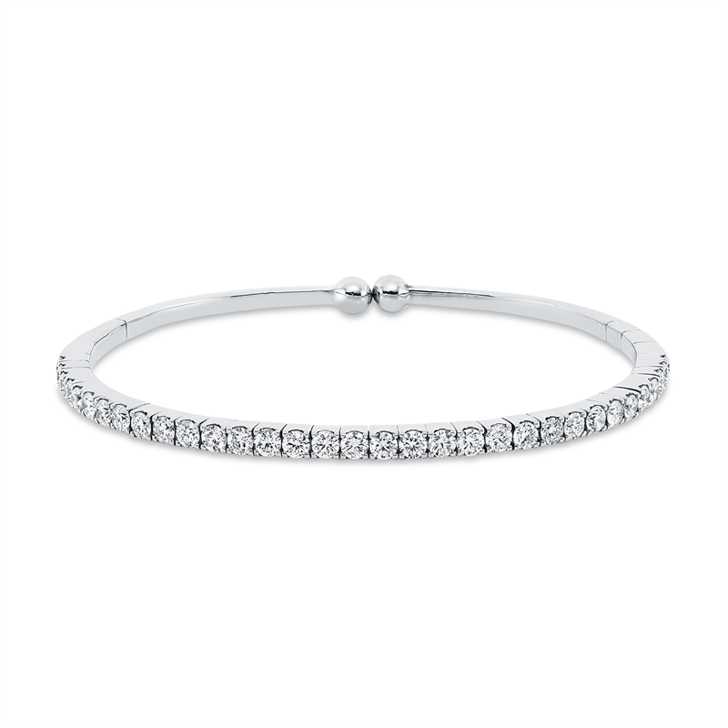 Image 90011247 - Armreif 18 kt WG, 33 Brillanten 2,14 ct, TW-vsi, H:48,0 mm, B:56,0 ...