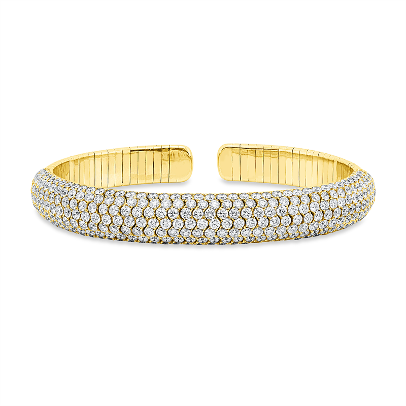 Image 90007522 - Armreif 18 kt GG, 301 Brillanten 9,05 ct, TW-vsi, H:50,0 mm, B:58,0 mm. Unverbindliche ...