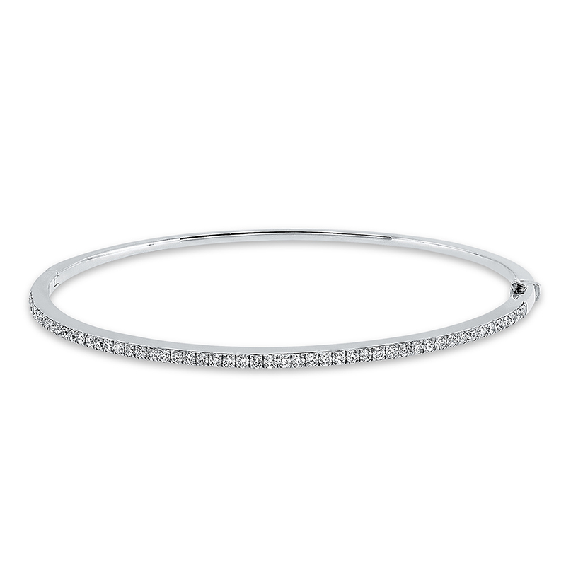 Image 90007530 - Armreif 18 kt WG, 51 Brillanten 0,77 ct, TW-si, H:52,0 mm, B:60,0 mm. Unverbindliche ...