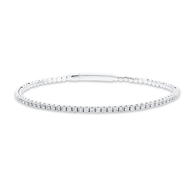 Image 90011253 - Armreif 18 kt WG, 41 Brillanten 0,90 ct, W-si, H:48,0 mm, B:58,0 ...