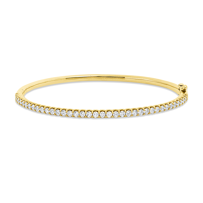 Image 90011256 - Armreif 18 kt GG, 39 Brillanten 1,62 ct, TW-vsi, H:54,0 mm, B:60,0 mm, S:2,8 ...