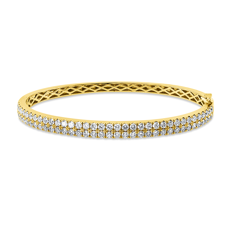 Image 90011271 - Armreif 18 kt GG, 72 Brillanten 2,26 ct, TW-si, H:46,0 mm, B:56,0 mm, S:3,2 ...