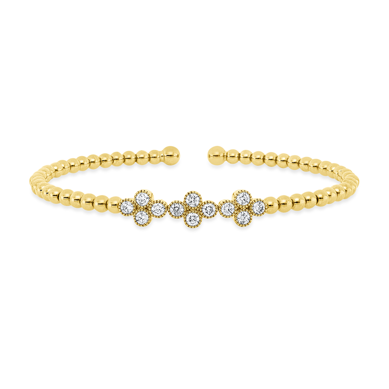 Image 90007466 - Armreif 18 kt GG, 12 Brillanten 0,58 ct, TW-si, H:46,0 mm, B:56,0 ...