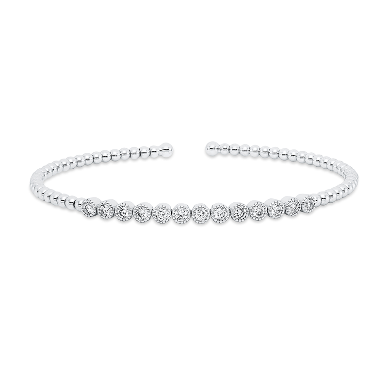 Image 90007467 - Armreif 18 kt WG, 13 Brillanten 0,51 ct, TW-si, H:46,0 mm, B:56,0 ...