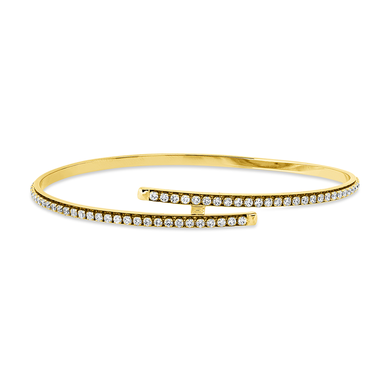Image 90011273 - Armreif 18 kt GG, 105 Brillanten 1,48 ct, TW-si, H:48,0 mm, B:58,0 ...