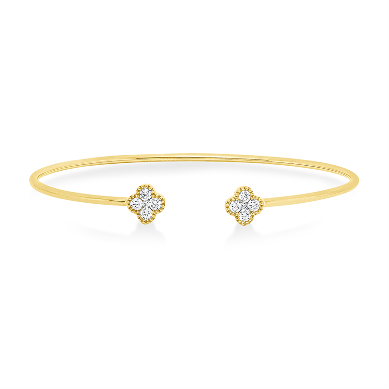 Image 90007480 - Armreif 18 kt GG, 10 Brillanten 0,32 ct, TW-si, H:46,0 mm, B:56,0 ...