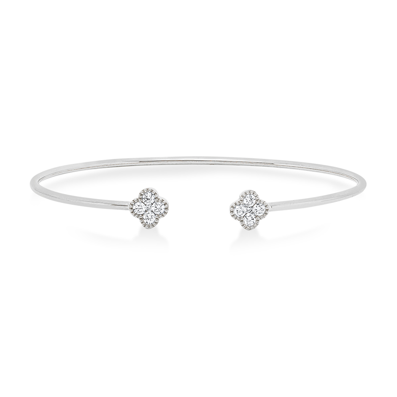 Image 90011287 - Armreif 18 kt WG, 10 Brillanten 0,32 ct, TW-si, H:46,0 mm, B:56,0 ...
