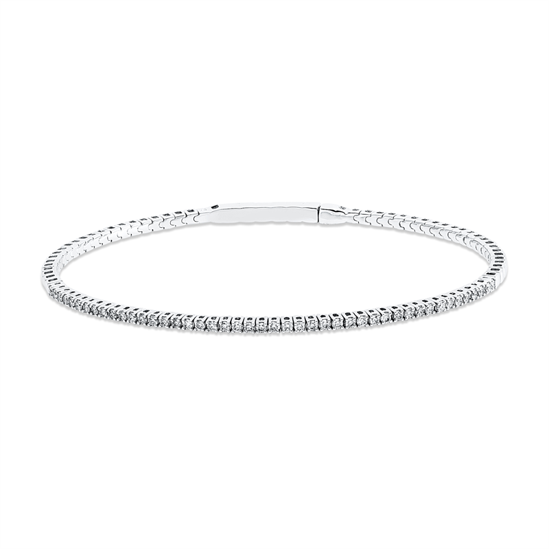 Image 90011293 - Armreif 4er-Krappe 14 kt WG, Flex-Band, variabel, 64 Brillanten 3,33 ct, TW-si, H:60,0 ...