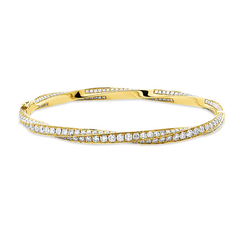 Image Armreif 18 kt GG, 74 Brillanten 2,50 ct, TW-si, 167 Brillanten 2,30 ct, TW-si, 90 ...