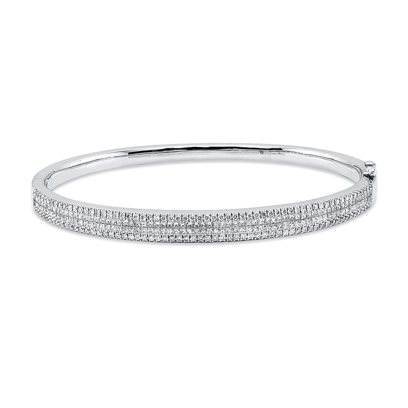 Image 90011329 - Armreif 18 kt WG, 136 Princ. 1,15 ct, F-vsi, 122 Brillanten 0,63 ct, F-si, H:50,0 mm, ...