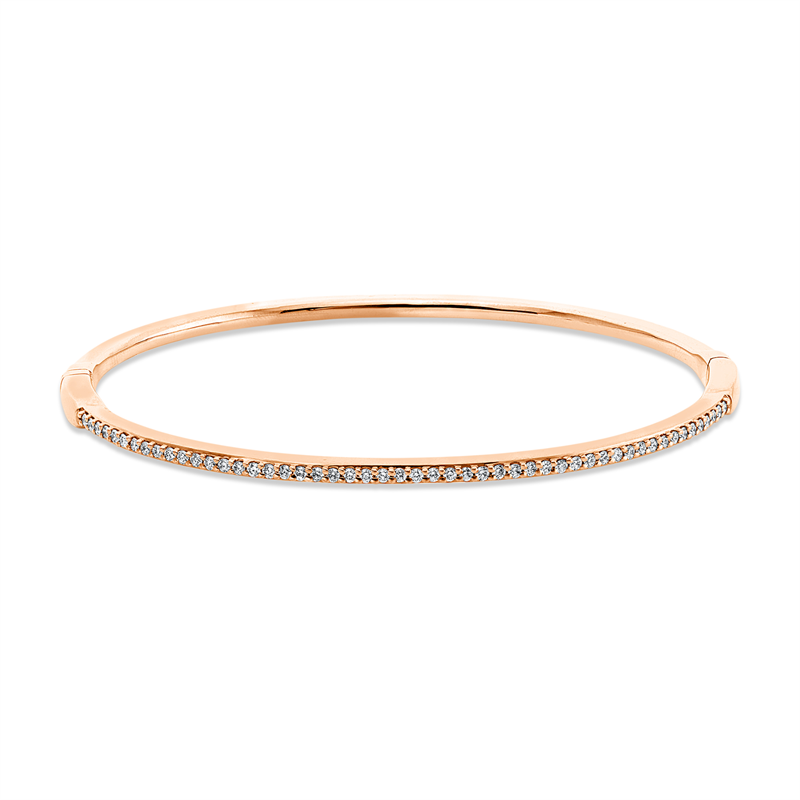 Image 90009389 - Armreif 18 kt RG, 51 Brillanten 0,44 ct, TW-si, H:48,0 mm, B:58,0 mm, S:2,0 ...