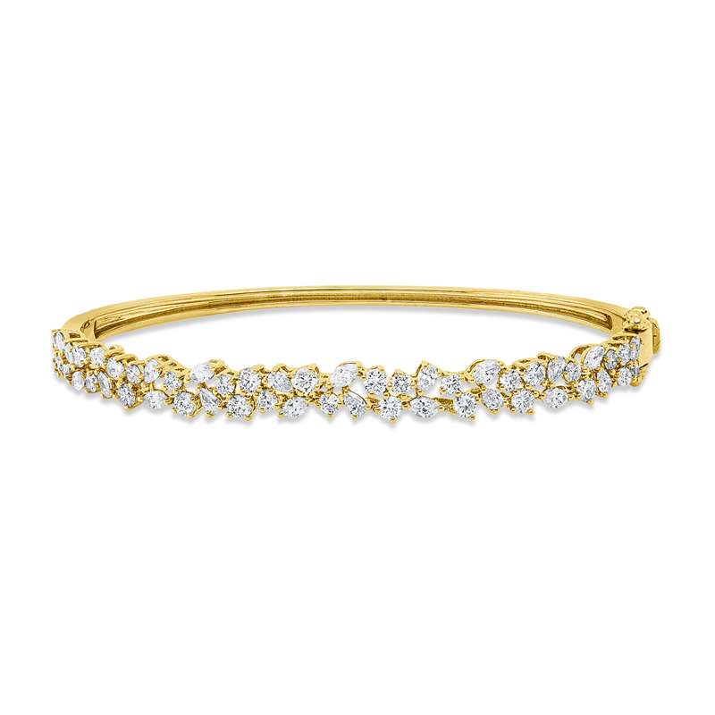 Image 90009391 - Armreif 18 kt GG, 12 Navette 0,54 ct, TW-vsi, 12 Tropfen 0,40 ct, TW-si, 29 Brillanten ...