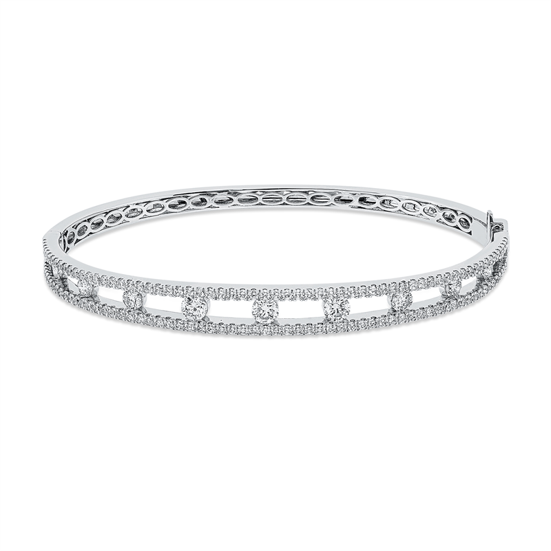 Image 90011367 - Armreif 18 kt WG, 137 Brillanten 1,80 ct, F-vsi, H:48,0 mm, B:57,0 ...