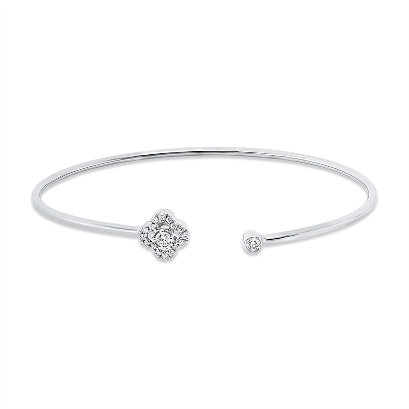 Image 90011387 - Armreif 18 kt WG, 18 Brillanten 0,19 ct, TW-si, H:460,0 mm, B:560,0 ...