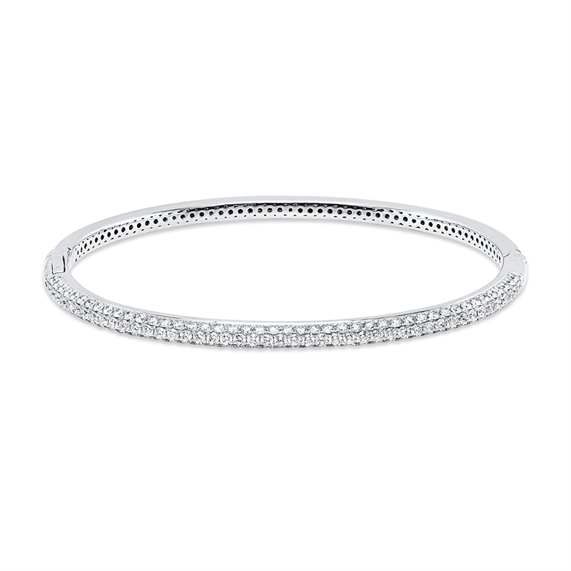 Image 90011413 - Armreif 18 kt WG, 135 Brillanten 1,93 ct, TW-vsi, H:47,0 mm, B:57,0 mm, S:3,2 ...
