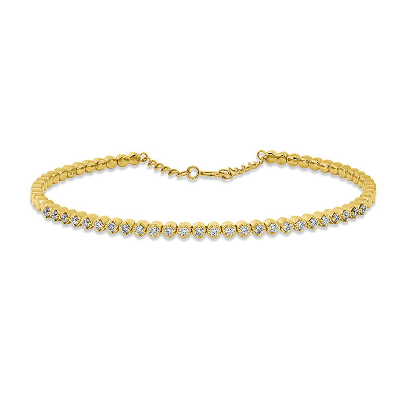 Image 90011426 - Armreif 18 kt GG, Flex-Band, variabel, 26 Brillanten 0,46 ct, W-pi, H:46,0 mm, B:56,0 mm, ...