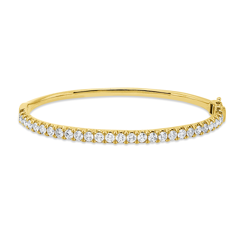 Image 90011435 - Armreif 18 kt GG, 27 Brillanten 2,18 ct, J-pi, H:46,0 mm, B:56,0 mm, S:3,5 ...