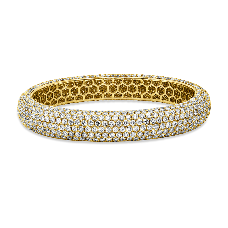 Image 90011439 - Armreif 18 kt GG, 815 Brillanten 21,08 ct, TW-si, H:48,0 mm, B:58,0 mm, S:10,5 ...
