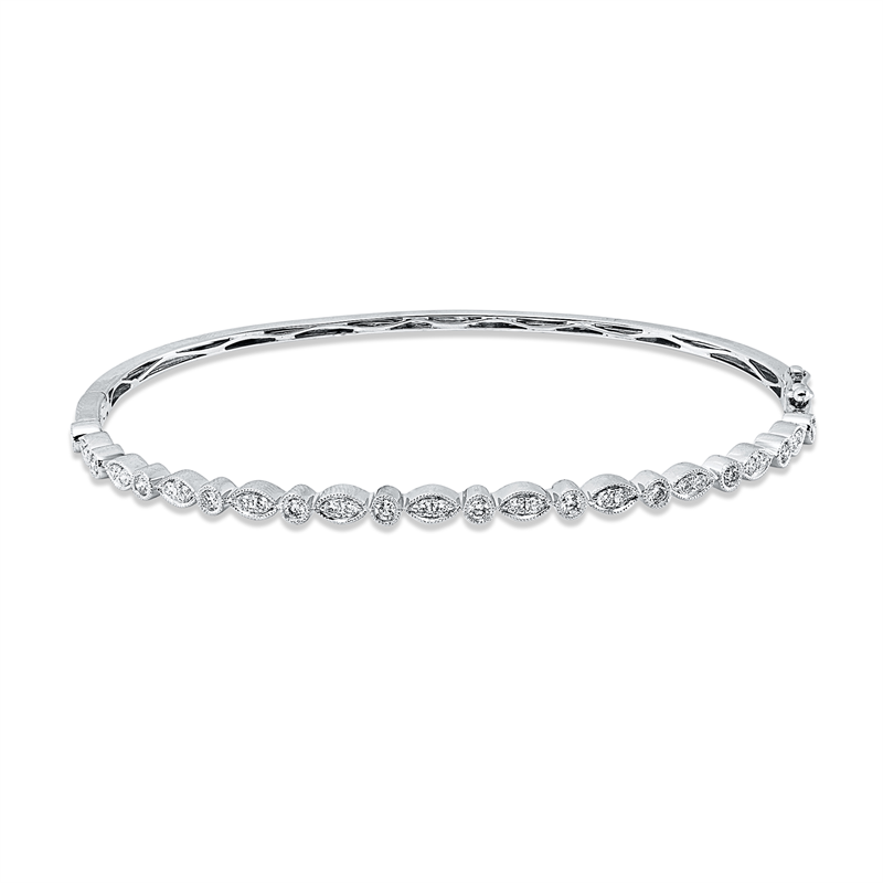 Image 90011454 - Armreif 18 kt WG, 34 Brillanten 0,48 ct, TW-vsi/si, B:2,7 mm, S:2,4 ...