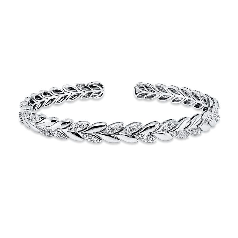 Image 90011459 - Armreif 18 kt WG, 18 Brillanten 0,26 ct, TW-si, 18 Brillanten 0,52 ct, TW-si, 18 ...